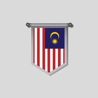 illustrazione di Malaysia bandiera modello vettore