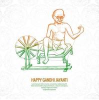 mahatma gandhi per sfondo gandhi jayanti vettore