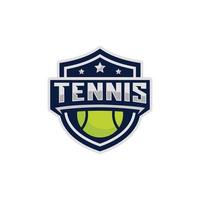 illustrazione vettoriale di design del logo dell'emblema del tennis