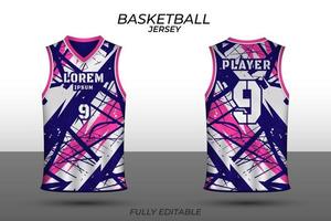 pallacanestro maglia design modello. uniforme davanti e Indietro. gli sport maglia vettore. vettore