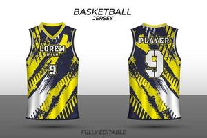 pallacanestro maglia design modello. uniforme davanti e Indietro. gli sport maglia vettore. vettore