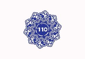 110 anni anniversario logo e etichetta design vettore