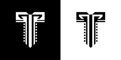 lettera t logo design. il branding identità aziendale vettore t icona e logo.
