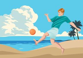 sport di beach soccer vettore