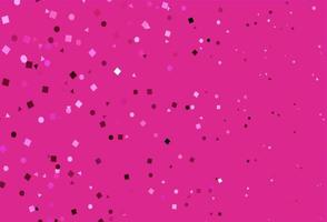 modello vettoriale rosa chiaro con cristalli, cerchi, quadrati.