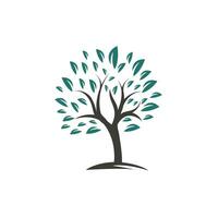 verde albero vettore logo design. naturale Prodotto, biologico negozio, ecologia azienda, alternativa medicinale, verde unità, giardino, agricoltura, foresta eccetera.