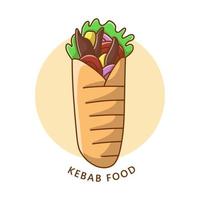 kebab Manzo logo. cibo e bevanda illustrazione. Turco cibo pasto icona simbolo