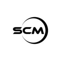 sccm lettera logo design nel illustratore. vettore logo, calligrafia disegni per logo, manifesto, invito, eccetera.