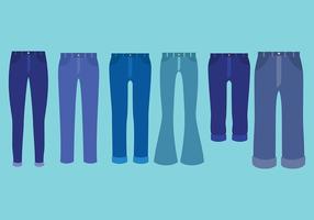 Vettore libero delle icone delle blue jeans