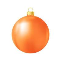 arancia Natale albero giocattolo realistico colore illustrazione vettore