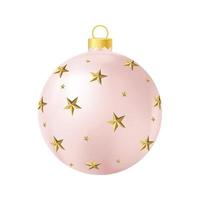 beige Natale albero giocattolo con d'oro stelle realistico colore illustrazione vettore