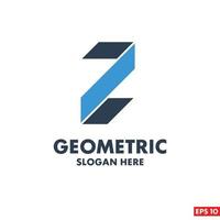 geometrico logo design con tipografia e leggero sfondo vettore