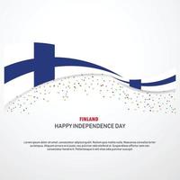 Finlandia contento indipendenza giorno sfondo vettore