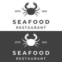 Granchio o frutti di mare astratto logo modello design per attività commerciale, ristorante e negozio. vettore