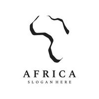 astratto africano continente carta geografica logo modello disegno, Africa viaggio e tour. con vettore design concetto.