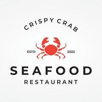 Granchio o frutti di mare astratto logo modello design per attività commerciale, ristorante e negozio. vettore