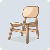 Marrone di legno sedia esso ha un' schienale e 4 gambe vettore