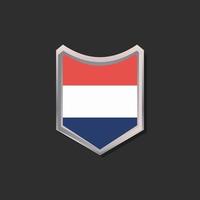 illustrazione di Olanda bandiera modello vettore