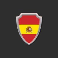 illustrazione di Spagna bandiera modello vettore