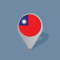 illustrazione di Taiwan bandiera modello vettore