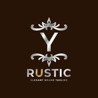 lettera y rustico vettore logo modello design per moda, nozze, terme, salone, Hotel, ristorante, bellezza cura