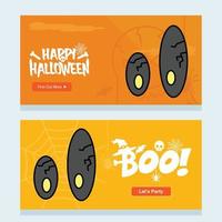 contento Halloween invito design con occhio palla vettore