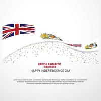 Britannico antartico territorio contento indipendenza giorno sfondo vettore