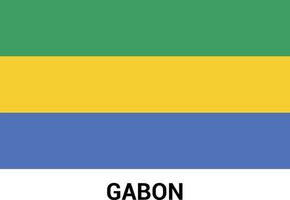 Gabon bandiera design vettore