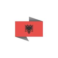 illustrazione di Albania bandiera modello vettore