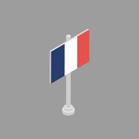 illustrazione di Francia bandiera modello vettore