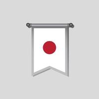 illustrazione di Giappone bandiera modello vettore