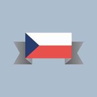 illustrazione di ceco repubblica bandiera modello vettore