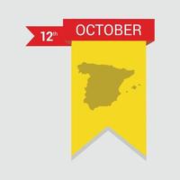 Spagna indipendenza giorno design carta vettore