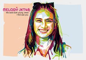 Melody JKT 48 - Ritratto di Popart vettore