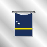 illustrazione di Curacao bandiera modello vettore