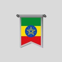 illustrazione di Etiopia bandiera modello vettore