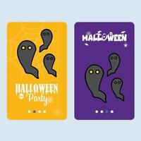 contento Halloween invito design con fantasma vettore