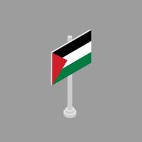 illustrazione di Palestina bandiera modello vettore