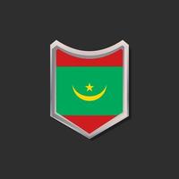 illustrazione di mauritania bandiera modello vettore