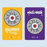 contento Halloween invito design con occhio palla vettore