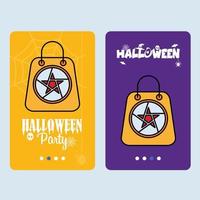 contento Halloween invito design con stella vettore