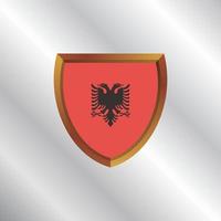 illustrazione di Albania bandiera modello vettore
