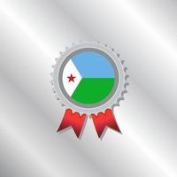 illustrazione di Gibuti bandiera modello vettore