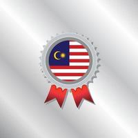 illustrazione di Malaysia bandiera modello vettore