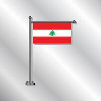 illustrazione di Libano bandiera modello vettore