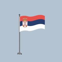 illustrazione di Serbia bandiera modello vettore