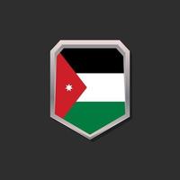 illustrazione di Giordania bandiera modello vettore