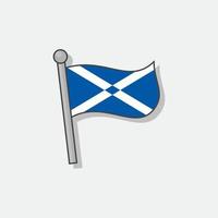 illustrazione di Scozia bandiera modello vettore
