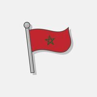 illustrazione di Marocco bandiera modello vettore