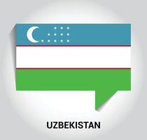 Uzbekistan bandiera design vettore